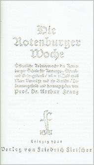 Buchcover - Die Rotenburger Woche